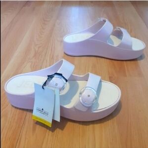 NWT Lemon Jelly Double strap Platform Sandals,Baby Rose Pink,40
